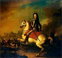 «Король Вильгельм III в битве на реке Бойн» кисти Яна Вика (1640— 1700).