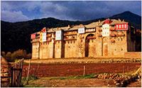 Иверский монастырь на Святой горе Афон. Отсюда происходит чудотворная икона «Вратарница».